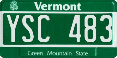 VT license plate YSC483