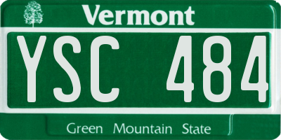 VT license plate YSC484