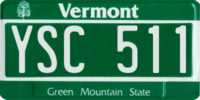 VT license plate YSC511
