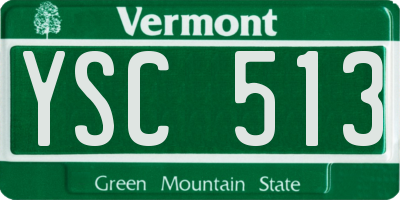 VT license plate YSC513