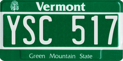 VT license plate YSC517