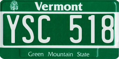 VT license plate YSC518