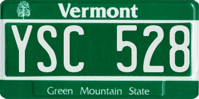 VT license plate YSC528