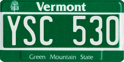 VT license plate YSC530