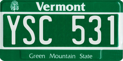 VT license plate YSC531