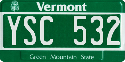 VT license plate YSC532