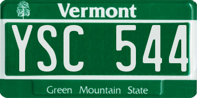 VT license plate YSC544