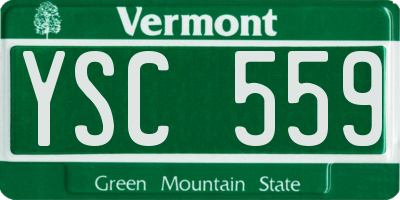 VT license plate YSC559