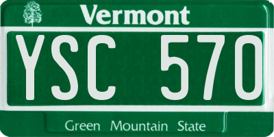 VT license plate YSC570