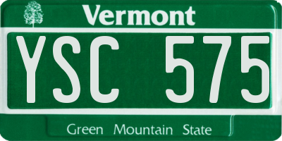 VT license plate YSC575