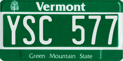 VT license plate YSC577