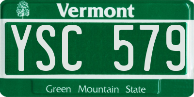 VT license plate YSC579