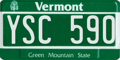 VT license plate YSC590
