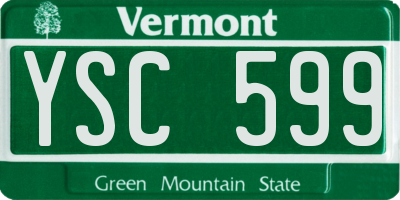 VT license plate YSC599