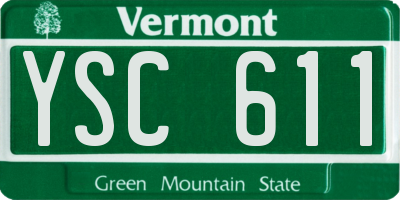 VT license plate YSC611
