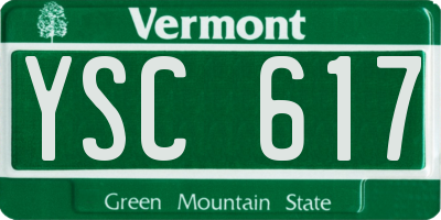 VT license plate YSC617