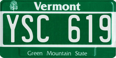 VT license plate YSC619