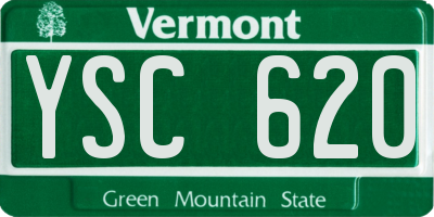 VT license plate YSC620