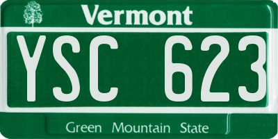 VT license plate YSC623
