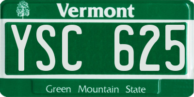 VT license plate YSC625