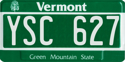 VT license plate YSC627