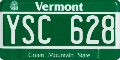 VT license plate YSC628