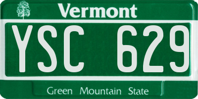 VT license plate YSC629