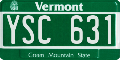 VT license plate YSC631