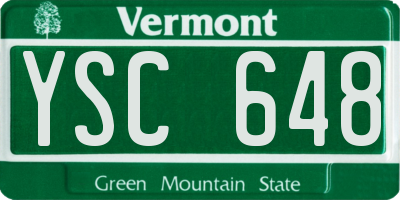 VT license plate YSC648