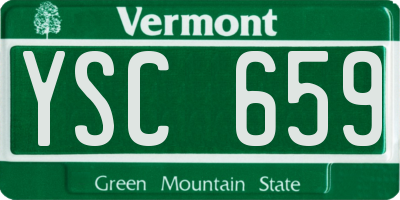 VT license plate YSC659