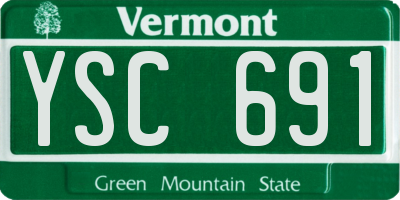 VT license plate YSC691