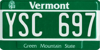 VT license plate YSC697