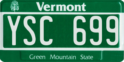 VT license plate YSC699