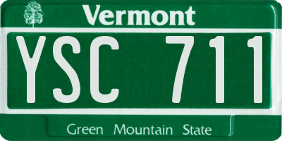 VT license plate YSC711