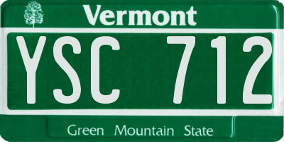 VT license plate YSC712