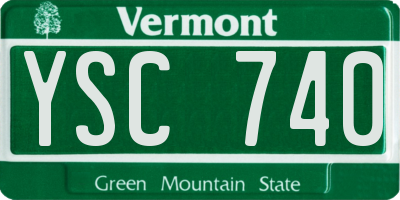 VT license plate YSC740
