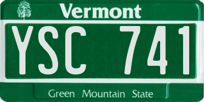 VT license plate YSC741