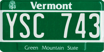 VT license plate YSC743