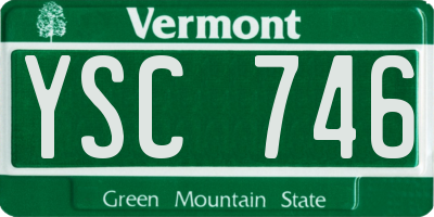 VT license plate YSC746