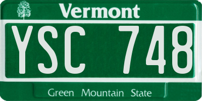 VT license plate YSC748