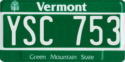 VT license plate YSC753