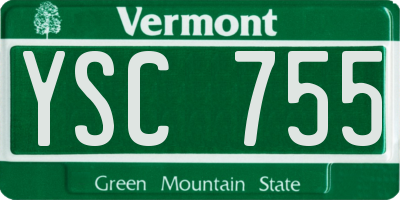 VT license plate YSC755