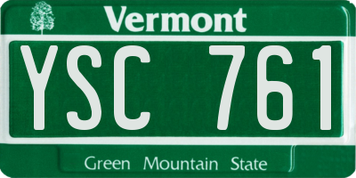 VT license plate YSC761