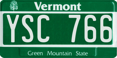 VT license plate YSC766