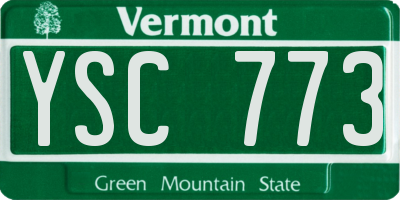 VT license plate YSC773