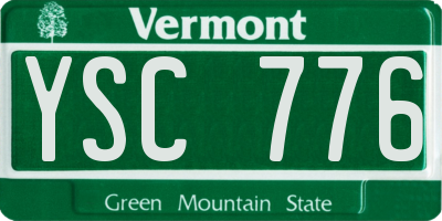 VT license plate YSC776