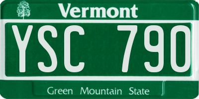 VT license plate YSC790