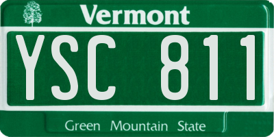 VT license plate YSC811