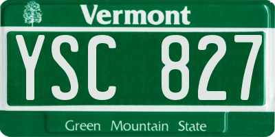 VT license plate YSC827