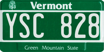 VT license plate YSC828